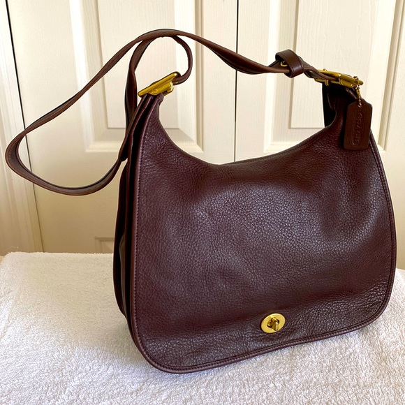Coach Handbags - Nice dark brown leather vintage Coach saddle bag